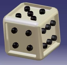 dice cube 3d printing model - threeding 3d print model - Mito3D