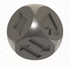 dice jass symbols 3d printing model - threeding symbol 3d print model - Mito3D
