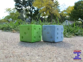 dice mold sidewalk chalk 3d printing model - threeding casting 3d print model - Mito3D