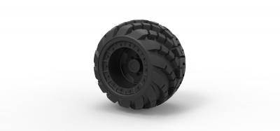 diecast arched offroad wheel motors & transport 3D printing model, file, printable design, 3d print, wheel, tire, car, truck, vehicle, part 3d print model - Mito3D