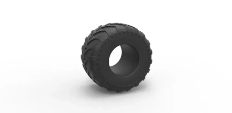 diecast bkt monster jam tire scale 1 25 3d printing model - threeding 3d print model - Mito3D