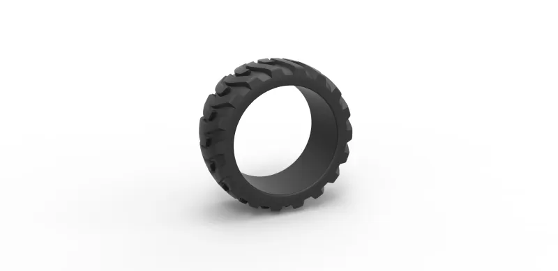 diecast demolition derby rear tire scale 1 25 3d printing model - threeding 3D print model - Mito3D
