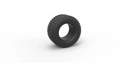 diecast dirt dragster rear tire scale 1 25 3d printing model - threeding 3d print model - Mito3D