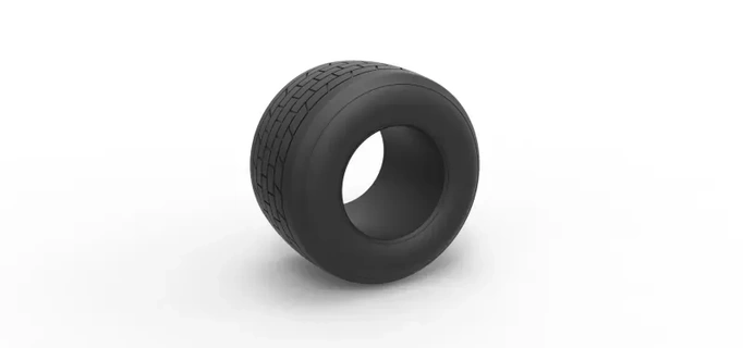 diecast dirt sprint racing tire 17 scale 1 25 3d printing model toy printable print wheel tyre scaled dirttire sprintcar sprintcartire racetire 3d print model - Mito3D