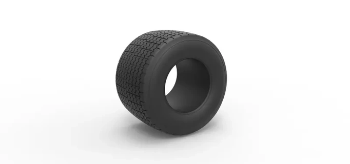 diecast dirt sprint racing tire 22 scale 1 25 3d printing model toy printable print wheel tyre scaled dirttire sprintcar sprintcartire racetire 3d print model - Mito3D
