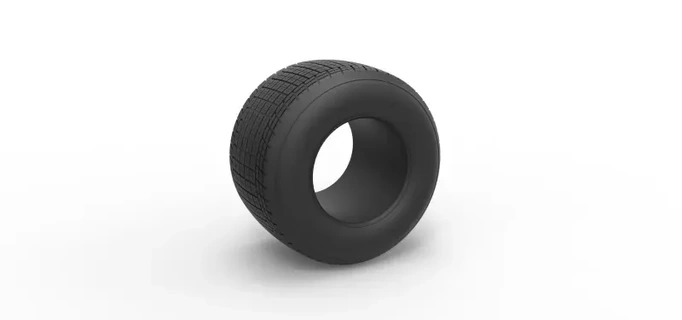 diecast dirt sprint racing tire 23 scale 1 25 3d printing model toy printable print wheel tyre scaled dirttire sprintcar sprintcartire racetire 3d print model - Mito3D