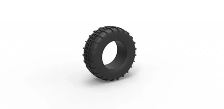 diecast dune buggy rear tire 5 scale 1 10 3d printing model - threeding 3d print model - Mito3D
