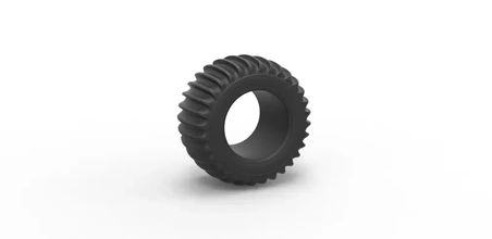 diecast dune buggy rear tire 8 scale 1 25 3d printing model - threeding toy printable print tyre scaled dunebuggy sandbuggy sandcar sandrail buggytire paddletire 3d print model - Mito3D