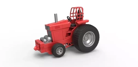 diecast fun short pulling tractor miller cruisin mule 1 25 3d printing model - threeding international 3d print model - Mito3D