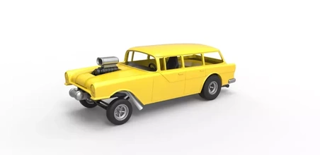 diecast gasser scale 1 25 3d printing model - threeding sport printable classic print vintage race oldschool drag dragster v8 toy 3d print model - Mito3D