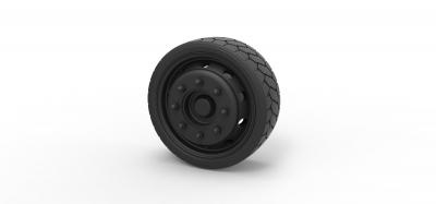 pressofuso di basso profilo ruota motori e trasporti La stampa 3D, modello, file 3D stampabile la progettazione, 3d, ruota, pneumatico, automobile, camion, veicolo, parte 3d print model - Mito3D