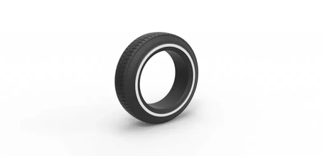 diecast lowrider tire scale 1 10 3d printing model - threeding 3d print model - Mito3D