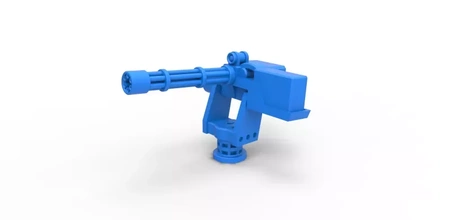 moulé pression machine pistolet tourelle échelle 1 25 3d impression modèle trio 3d print model - Mito3D