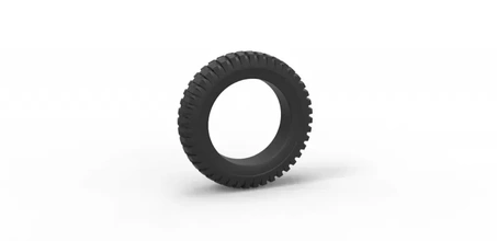 diecast military tire 2 scale 1 10 3d printing model - threeding 3d print model - Mito3D