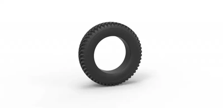 diecast military tire 4 scale 1 10 3d printing model - threeding 3d print model - Mito3D