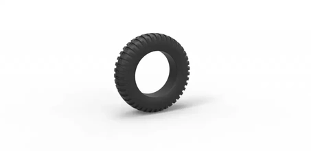 diecast military tire scale 1 10 3d printing model - threeding 3d print model - Mito3D