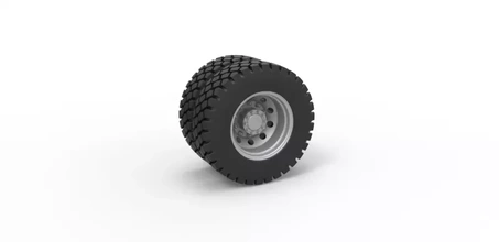 diecast military truck double wheel scale 1 25 3d printing model - threeding 3d print model - Mito3D