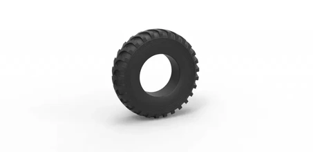 diecast military truck tire 3 scale 1 10 3d printing model - threeding 3d print model - Mito3D