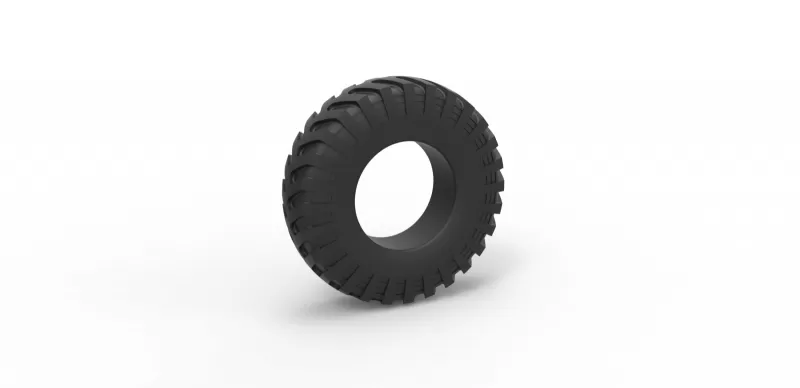 diecast military truck tire 4 scale 1 10 3d printing model - threeding 3D print model - Mito3D