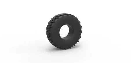 diecast military truck tire 5 scale 1 25 3d printing model - threeding 3d print model - Mito3D