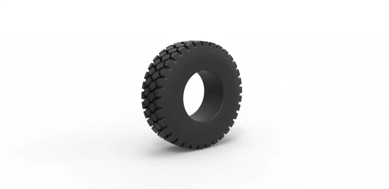diecast military truck tire scale 1 25 3d printing model - threeding 3D print model - Mito3D