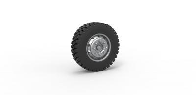 diecast military truck wheel scale 1 25 toys games & hobby tire tyre scaled toy print printable offroad allterrain army 3d print model - Mito3D