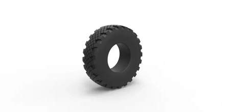 diecast military ural tire kama-1260-1 scale 1 25 3d printing model - threeding 3d print model - Mito3D