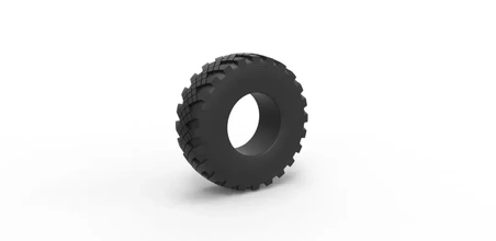 diecast military ural tire kama-1260 scale 1 25 3d printing model - threeding 3d print model - Mito3D