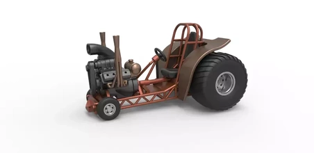 diecast mini rod pulling tractor 2 scale 1 25 3d printing model - threeding 3d print model - Mito3D