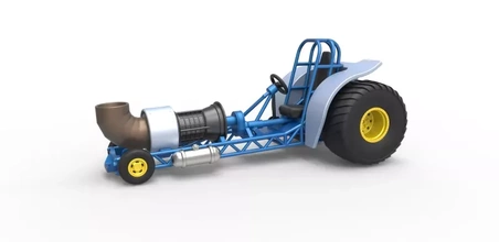 diecast mini rod pulling tractor jet engine 2 scale 1 25 3d printing model - threeding 3d print model - Mito3D