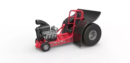 diecast mini rod pulling tractor scale 1 25 3d printing model - threeding 3d print model - Mito3D