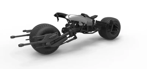 döküm model batpod film karanlık şövalye ölçek 1 12 3d baskı üçleme Ulaşım askeri araç oyuncak bisiklet ekipman batman makine bilimkurgu yarasa çizgi roman dc 3d print model - Mito3D