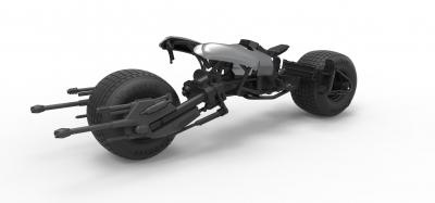 diecast model batpod film dark knight scala 1 12 motori e trasporti La stampa 3D, modello, file di 3D stampabile la progettazione, 3d, veicolo, bici, pipistrello, batman, batpod, scifi, replica, giocattolo, pressofuso, dc, i fumetti, mezzi, le attrezzature, macchine, militari 3d print model - Mito3D