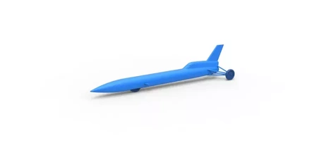 fundido presión modelo azul fuego jet coche vehiculo 3d impresión trío vehículo pasatiempo juguete grabar cohete arrastrar dragster llama 3d print model - Mito3D