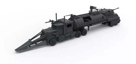 diecast modelo encouraçado filme morte raça escala 1 43 3d impressão trio militares veículo arma brinquedo caminhão fogo towtruck 3d print model - Mito3D