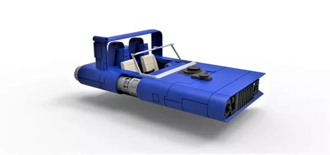 fundido presión modelo m 68 transparente escala 1 24 3d impresión trío vehículo pasatiempo coche vehiculo película ciencia ficción guerra Galaxias réplica m68 3d print model - Mito3D