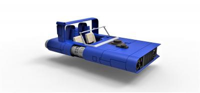 diecast modelo m-68 landspeeder de han solo, escala 1 24 motores y transporte 3D impresión, la impresión en archivo, imprimibles 3D, diseño 3d, coche, vehículo, scifi, réplica, landspeeder, m68, starwars, película, afición 3d print model - Mito3D