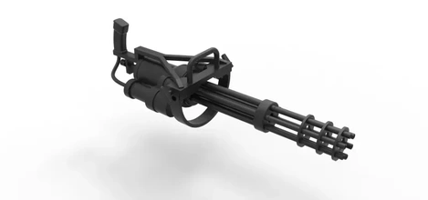fundido presión modelo máquina pistola m134 escala 1 4 3d impresión trío militar arma juguete Ejército guerra velocidad Ametralladora ametralladora minigun defensa 3d print model - Mito3D