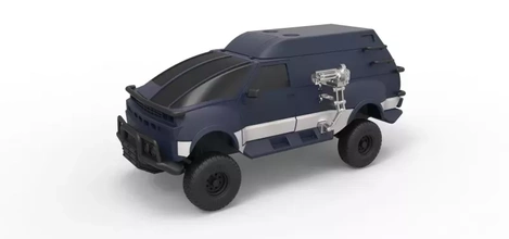 fundido presión modelo rv infierno película tango efectivo escala 1 24 3d impresión trío militar vehículo juguete coche vehiculo camión ciencia ficción apuntalar concepto 3d print model - Mito3D