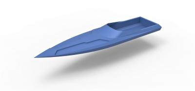 diecast model speed boat hull scale 1 24 motors & transport 3D printing model, file, printable design, 3d print, vehicle, watercraft, boat, hull, diecast, toy 3d print model - Mito3D
