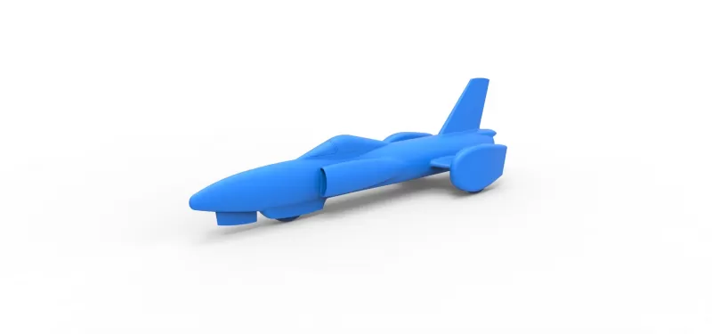 diecast model spirit america jet car 1964 3d printing - threeding vehicle hobby sport toy record rocket speed concept drag 3D print model - Mito3D