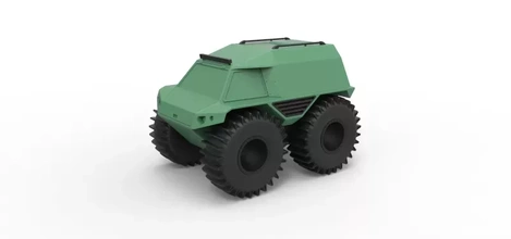 diecast model thor ultimate atv scale 1 24 3d printing - threeding vehicle hobby toy car truck 4x4 concept allterrain awd offraod 3d print model - Mito3D