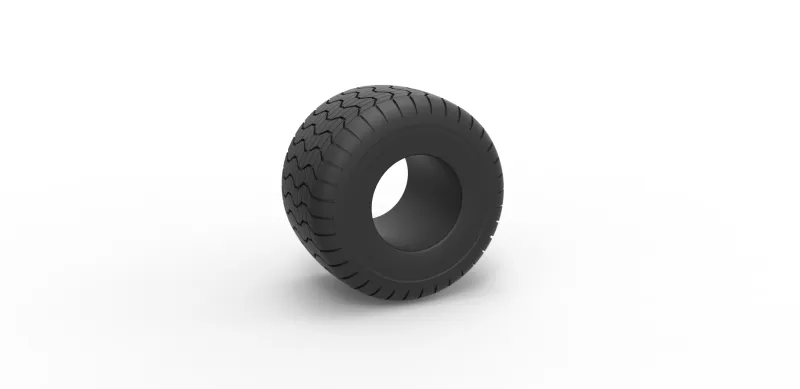 diecast monster jam tire 3 scale 1 25 3d printing model - threeding 3D print model - Mito3D