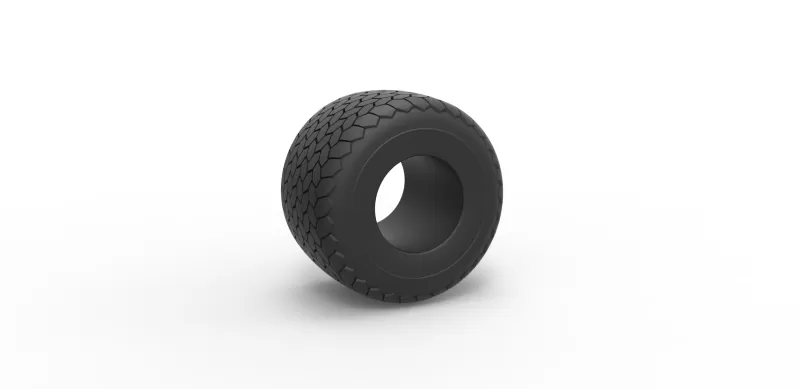 diecast monster jam tire 4 scale 1 25 3d printing model - threeding 3D print model - Mito3D