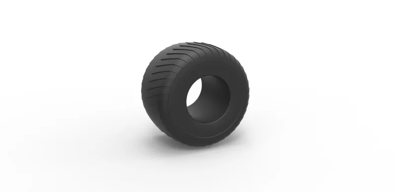 diecast monster jam tire 5 scale 1 25 3d printing model - threeding 3D print model - Mito3D