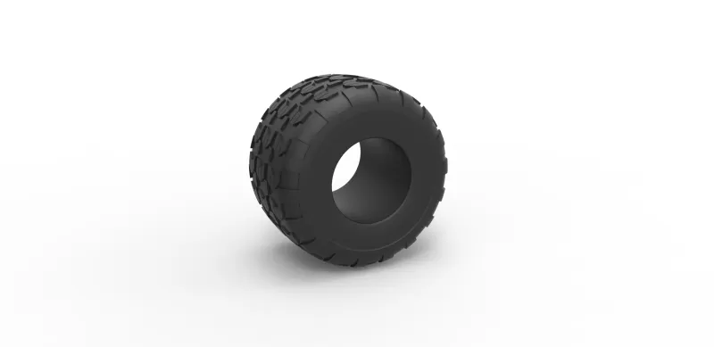 diecast monster jam tire 6 scale 1 25 3d printing model - threeding 3D print model - Mito3D