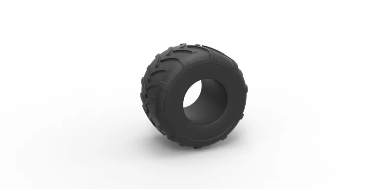 pressofuso mostro marmellata pneumatico scala 1 25 3d stampa modello treding 3D print model - Mito3D