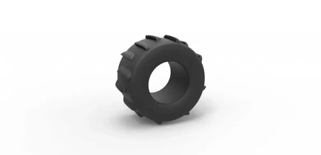 diecast lama dragster retaguarda pneu escala 1 25 3d impressão modelo trio 3d print model - Mito3D
