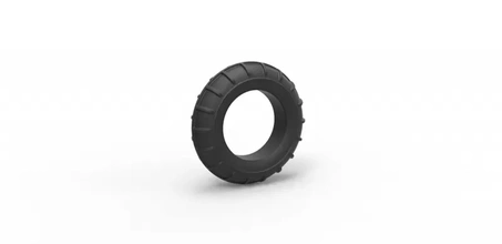 diecast mud dragster tire 2 scale 1 10 3d printing model - threeding 3d print model - Mito3D