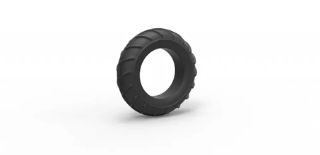 diecast mud dragster tire scale 1 10 3d printing model - threeding 3d print model - Mito3D
